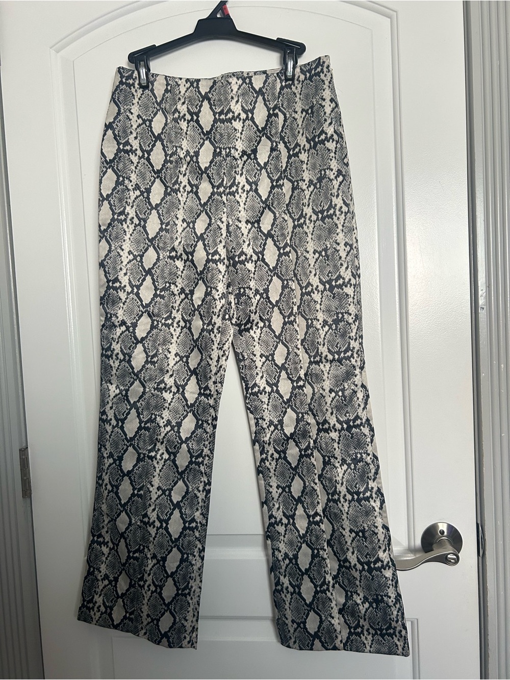 Oak + Fort Snake Print Wide Leg Pull On Pants Size M Chic 90s Feminine Edgy